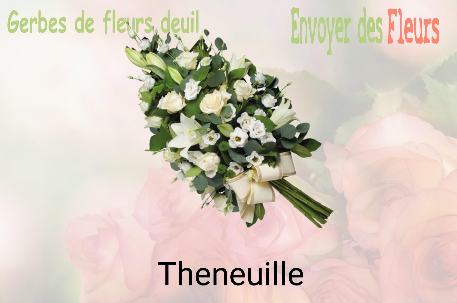 Gerbe de fleurs de deuil livrée à Theneuille